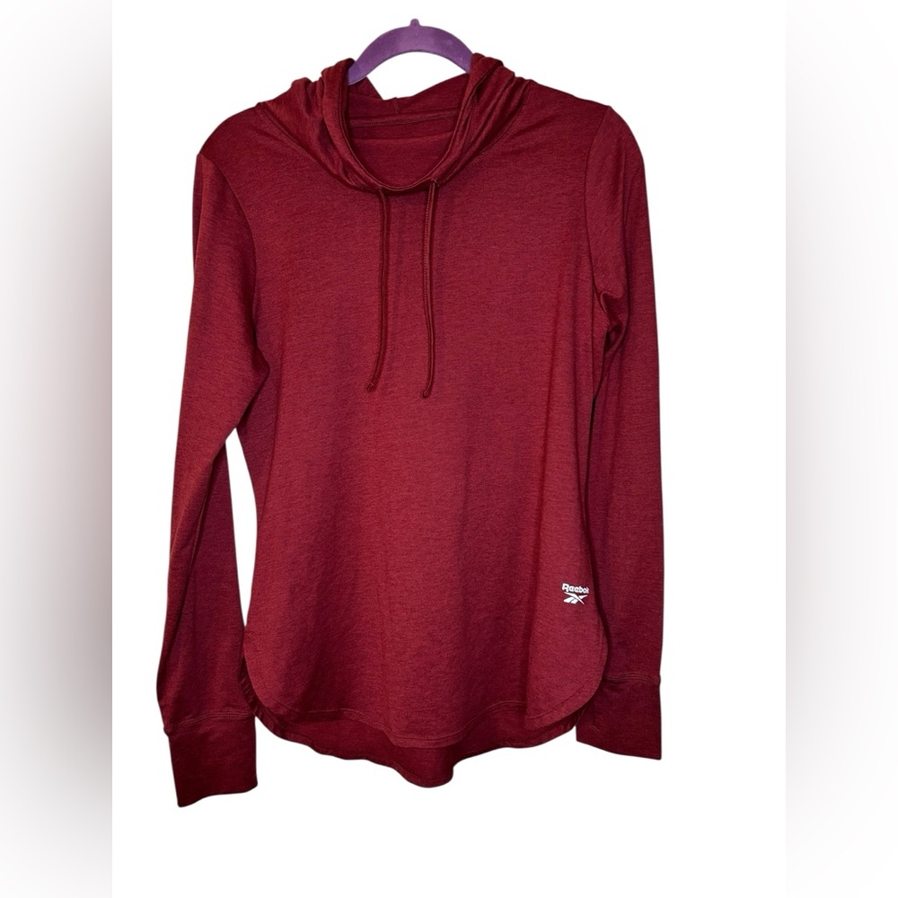 Reebok Deep Red Pullover Workout Hoodie